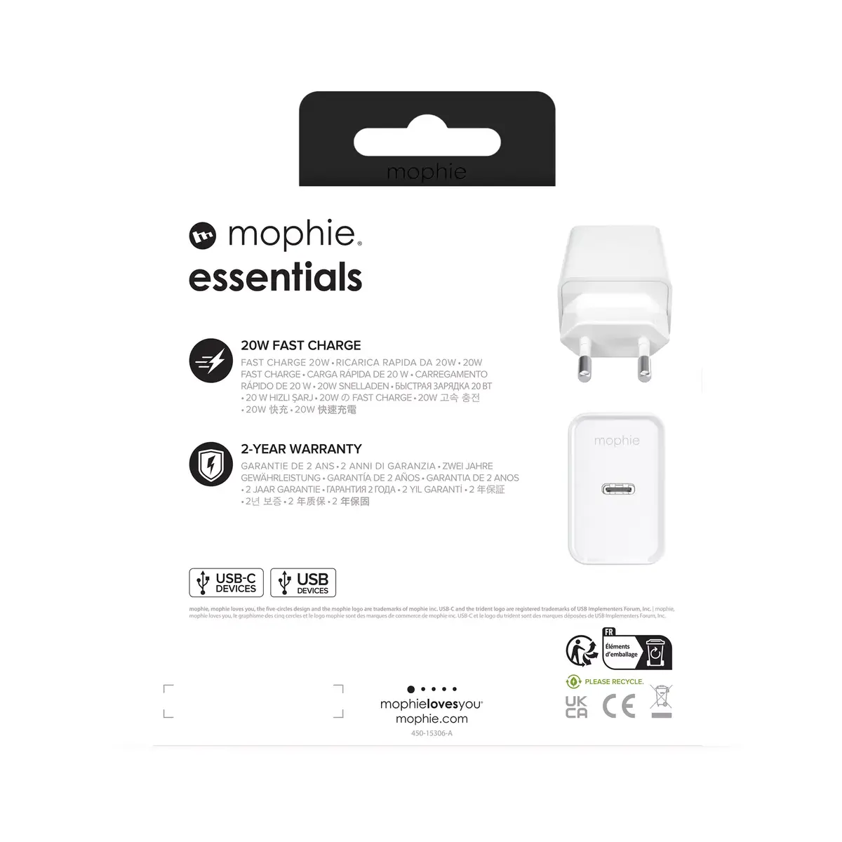 Сетевой адаптер mophie essentials 20W USB-C PD Photo 6