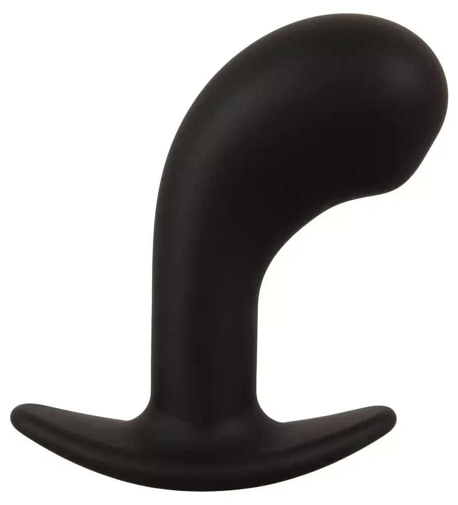 Анальный вибратор ANOS Silicone Black — пробка для простаты Photo 3