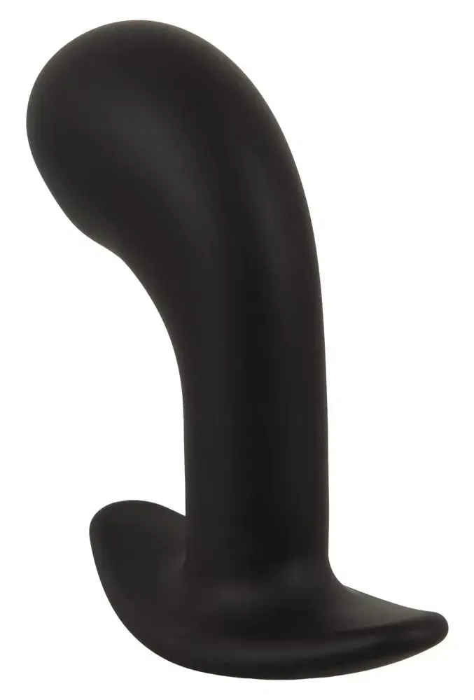 Анальный вибратор ANOS Silicone Black — пробка для простаты Photo 4