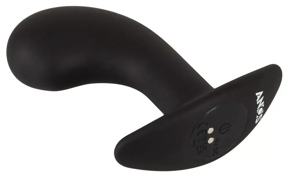 Анальный вибратор ANOS Silicone Black — пробка для простаты Photo 5
