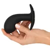 Анальный вибратор ANOS Silicone Black — пробка для простаты Photo 8