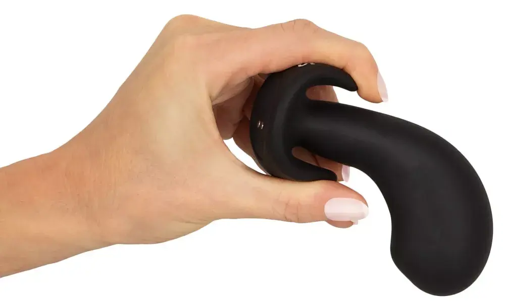 Анальный вибратор ANOS Silicone Black — пробка для простаты Photo 9