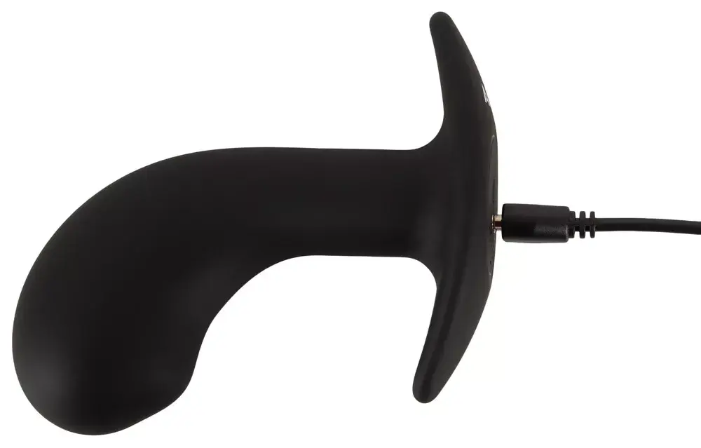 Анальный вибратор ANOS Silicone Black — пробка для простаты Photo 10