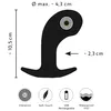 Анальный вибратор ANOS Silicone Black — пробка для простаты Photo 12