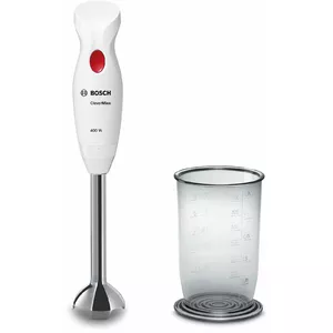 Погружной блендер Bosch MSM24100 — 400 Вт, стальной нож/ножка, чаша 0.7 л, съёмные детали, 1 скорость