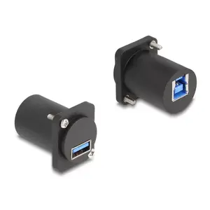 Модуль DeLOCK D-Type USB 5 Гбит/с Type-A female to Type-B female черный