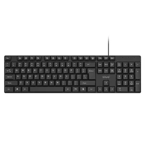 Wired USB Full-size Keyboard SAVIO KB-01, QWERTY US English, Black, 104 keys, USB-A, 440x140x22 mm