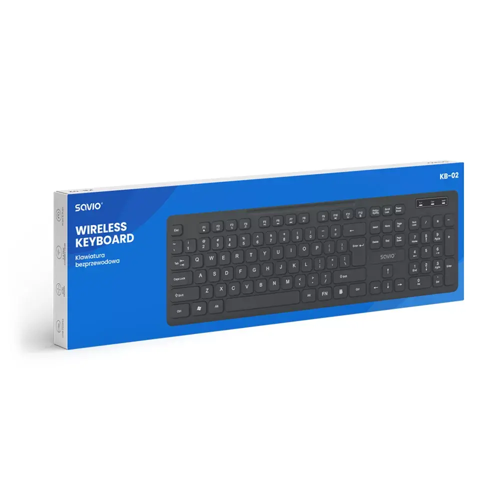 SAVIO KB-02 bezvadu USB pilna izmēra klaviatūra Photo 5