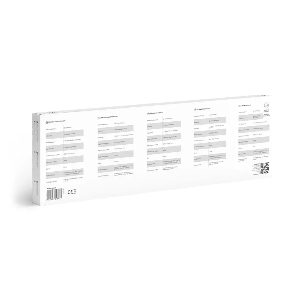 SAVIO KB-02 bezvadu USB pilna izmēra klaviatūra Photo 6