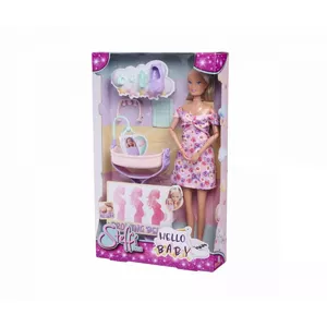 Кукла SIMBA Steffi 29 см Hello Baby – 29 см, подвижные конечности, в комплекте одежда