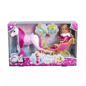 SIMBA Lelle Evi Love Princess Ride – modes lelle ar svārku un aksesuāriem