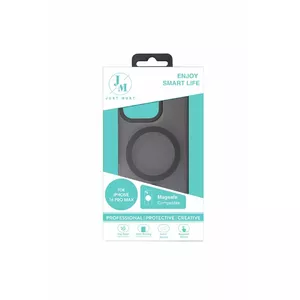 Protective MagSafe case just must JM MAGSAFE SILK FROST I for iPhone 16 Pro Max — Black