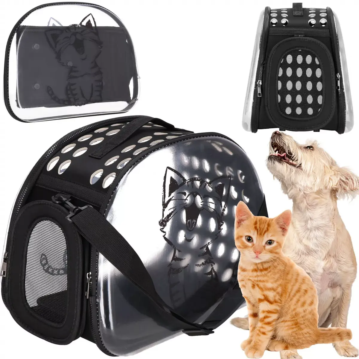 Pet transport bag Springos PA0248 42×26×32 cm Photo 2
