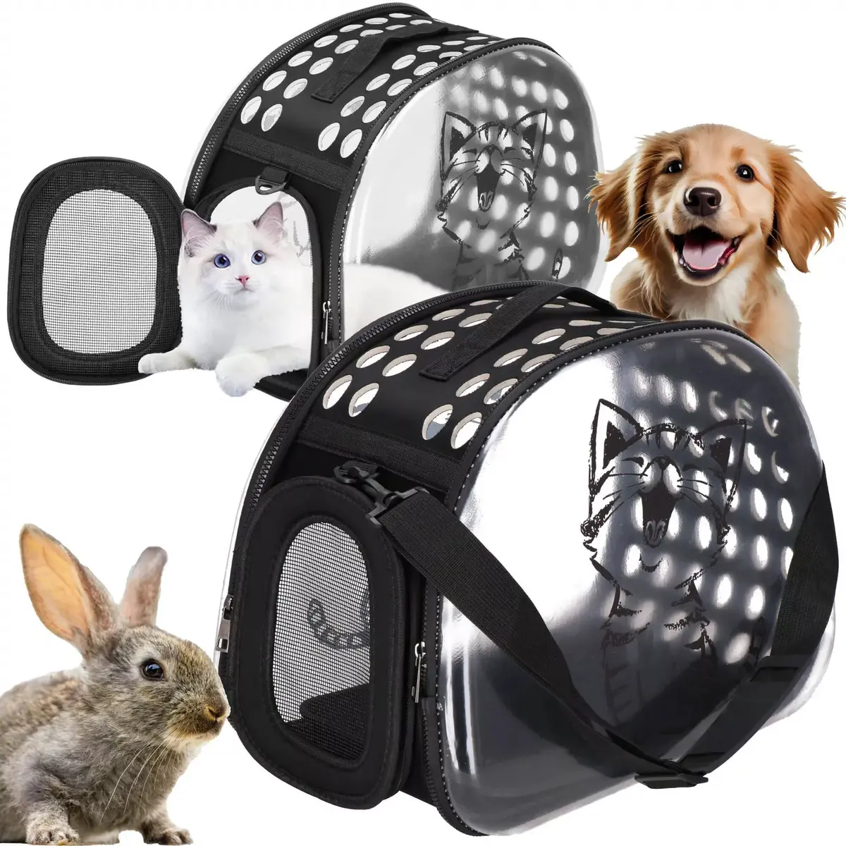 Pet transport bag Springos PA0248 42×26×32 cm Photo 3
