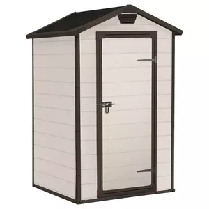 Plastic garden shed Keter Manor 4x3, single door, gable roof, W1290×D1030×H1960 mm