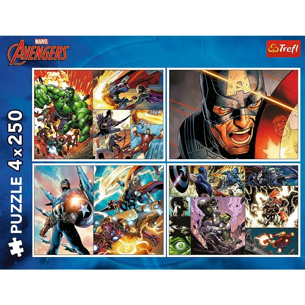 TREFL Puzzle 4x250 detaļas Avengers Heroic Days Photo 6