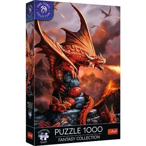 Пазл 1000 элементов TREFL Premium — Огненный дракон, иллюстрация Anne Stokes