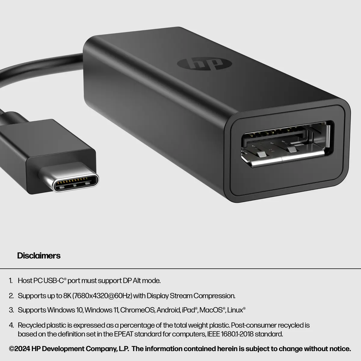 HP USB-C to DisplayPort Adapter G2 Photo 6