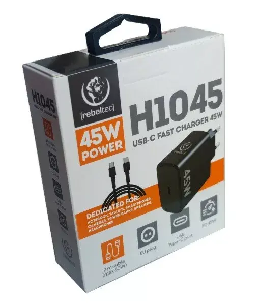 Rebeltec USB‑C ātrlādētājs RBLAKT00026 45W Photo 3