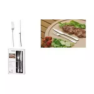 Steak cutlery set Esmeyer SYLVIA 12-piece polished — 6 forks and 6 knives