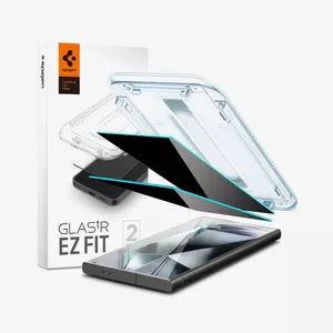Защитное стекло Spigen EZ Fit GLAS.tR Privacy для Galaxy S24 Ultra — чёрное, 2 шт.
