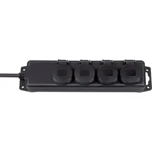 Удлинитель для улицы Brennenstuhl 4gn 2м IP44 черный, 4 розетки
