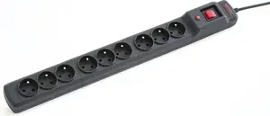 Сетевой удлинитель ARMAC Multi M9 кабель 3 м, 9×230 В, чёрный