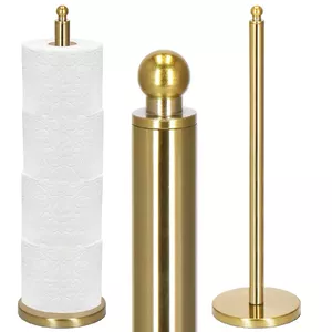 Wall-mounted toilet paper holder Springos TS0011 — single-roll, metal construction, chrome finish