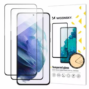 Защитное закалённое стекло Wozinsky для Samsung Galaxy S23 — полное клеевое покрытие, комплект 2 шт.