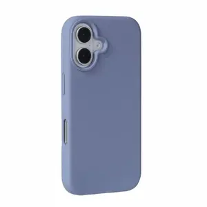Aizsargmīksts silikona maciņš Soft-Touch Evelatus priekš Apple iPhone 16 — lavandas pelēks