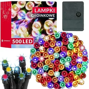 Gaismiņu virtene Springos CL0536 500 LED daudzkrāsainas, kabelis 34.5 m