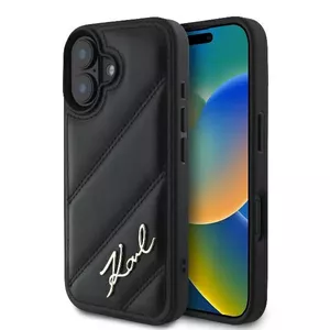 Защитный чехол-hardcase Karl Lagerfeld для iPhone 16 Quilted Signature Black, жесткий корпус