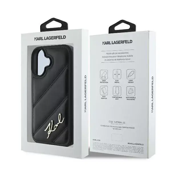Hardcase Karl Lagerfeld для iPhone 16 Quilted Signature Black Photo 5