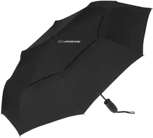 Umbrella LIFEVENTURE Trek Umbrella Medium Black — compact travel umbrella, manual open, water-repellent canopy