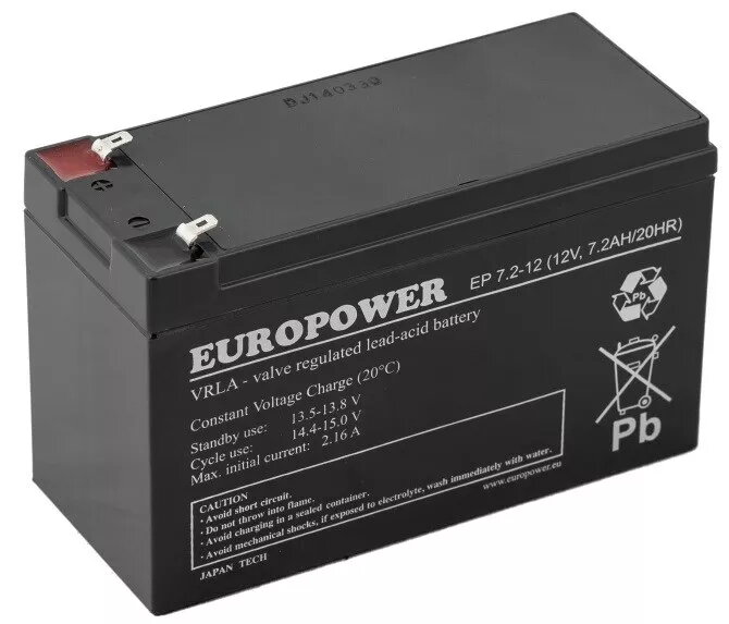 EUROPOWER EP Series AGM Akumulators 12V