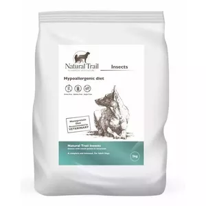 Сухой корм для собак Natural Trail Premium Insects 2 кг — гипоаллергенная формула на основе насекомых для взрослых, 25% белка, 11,3% жира