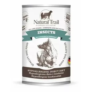 Консервы для собак Natural Trail Insects 350 г — полноценный влажный корм, белок 6,5%, жир 4,2%, влажность 79%