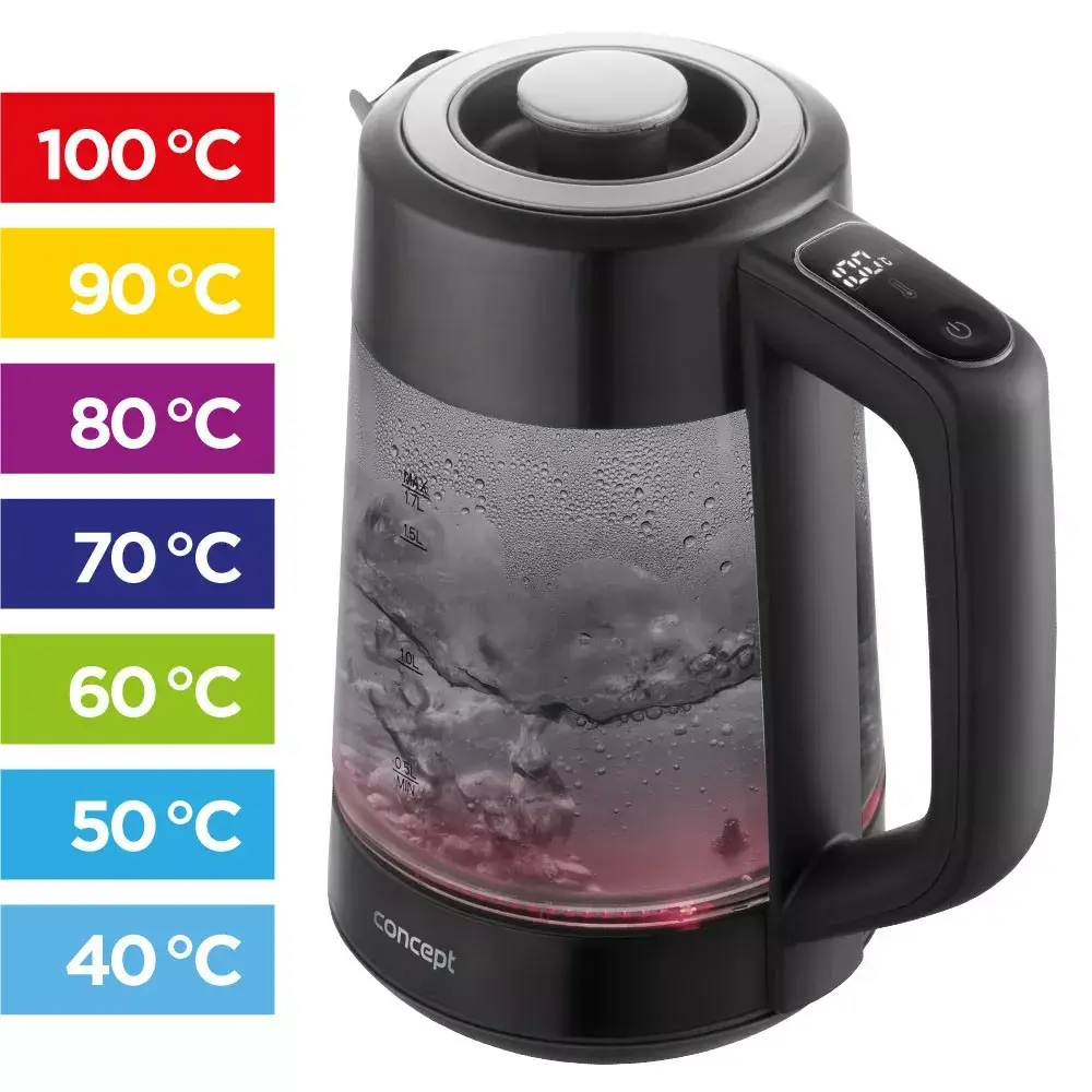 Elektriskā tējkanna Concept 1.7L 2200W RK4195 Photo 2