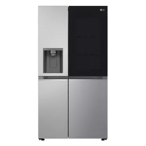 Side-by-side refrigerator LG GSGV81PYLL, 635 L total, fridge 416 L, freezer 219 L, metallic silver