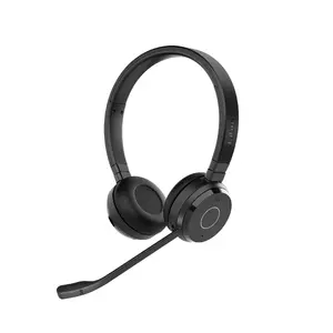 Гарнитура Jabra Evolve 65 TE Link390a MS Stereo проводная и беспроводная Bluetooth черная бинауральная накладная с микрофоном для офиса и колл-центра
