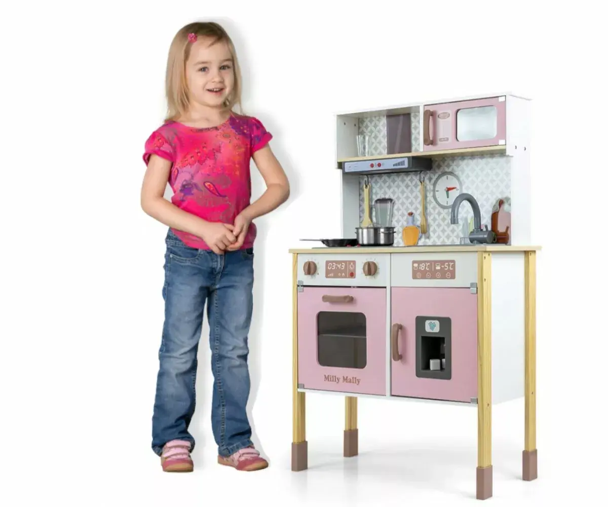 Деревянная игровая кухня Milly Mally Bjorn Pink 5941 Photo 11