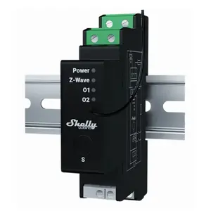 Shutter control Shelly Wave Pro Shutter, black, plastic housing, 110–240 V AC, 50–60 Hz, 0.3 W, 19×69×94 mm