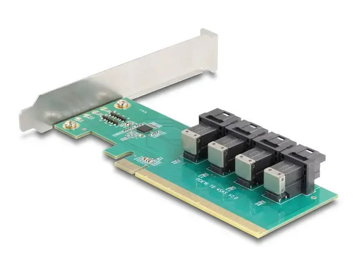 DELOCK PCIe x16 to 4× SFF-8643 NVMe bifurcation card Photo 2