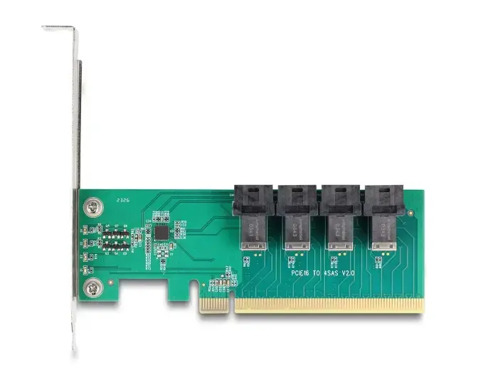 DELOCK PCIe x16 to 4× SFF-8643 NVMe bifurcation card Photo 4