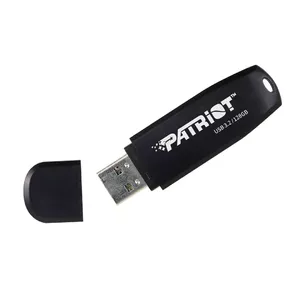 USB‑накопитель PATRIOT PSF128GXRB3U — 128 ГБ, USB 3.2 Gen 1 Type‑A, 80 МБ/с, карманный, с кольцом, чёрный
