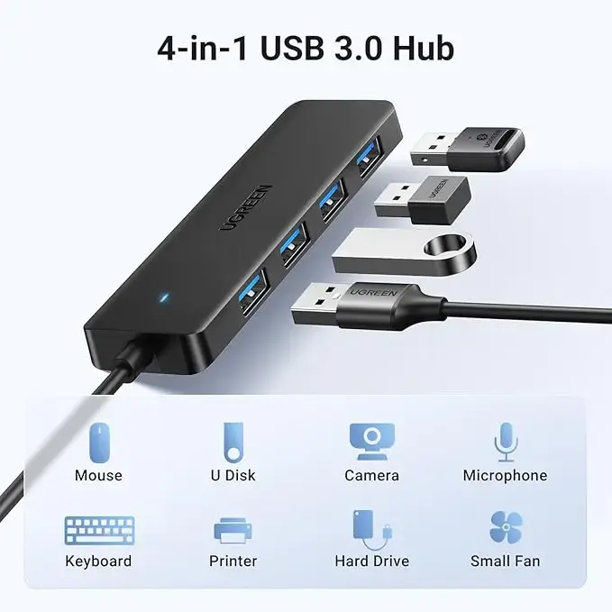 UGREEN USB 3.0 хаб 4 порта — USB‑A к 4× USB Type‑A Photo 7