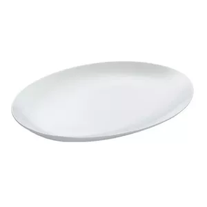 Porcelain plate WMF AVA oval 36×26 cm — bone porcelain, dishwasher- and microwave-safe