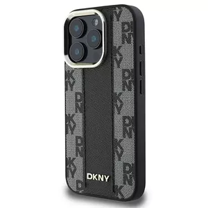 Phone hard case DKNY for iPhone 16 Pro Max 6.9" — Black checkered pattern