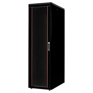 19-inch Network Cabinet ROLINE Pro 47U 600x1000 mm WxD freestanding rack, glass door, black, IP20, 600 kg