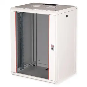 Настенный 19" шкаф-рейка ROLINE Pro 16U 600x450 мм, серый, с ключевым замком, IP20